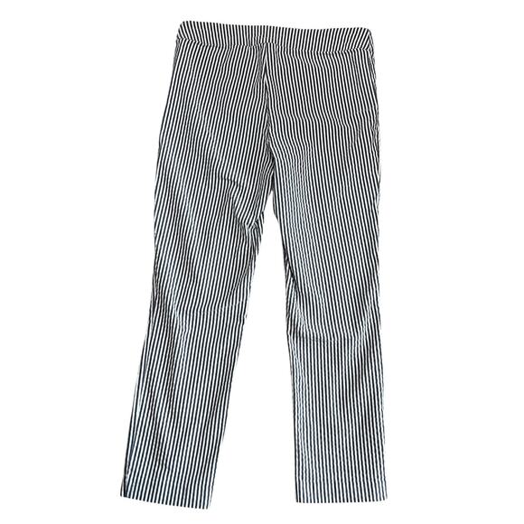 JNY Pull-on White Grey Railroad Striped Stretch Ankle Pants Women's 10 - Picture 4 of 5